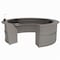 Linea Italia Reception Desk 11.1 ft D X 46 in H, 11.8 ft W X Thermofused Laminate, Ash ZUD299 - alternate 2